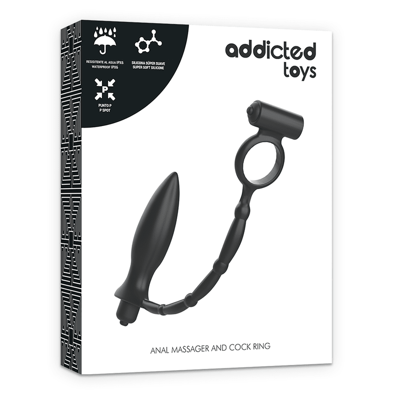 ADDICTED TOYS - ANAL PLUG WITH VIBRATORY RING - Kink&Play