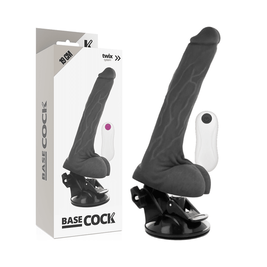 BASECOCK - REALISTIC VIBRATOR REMOTE CONTROL FLESH 19 CM - O - 4 CM - Kink&Play