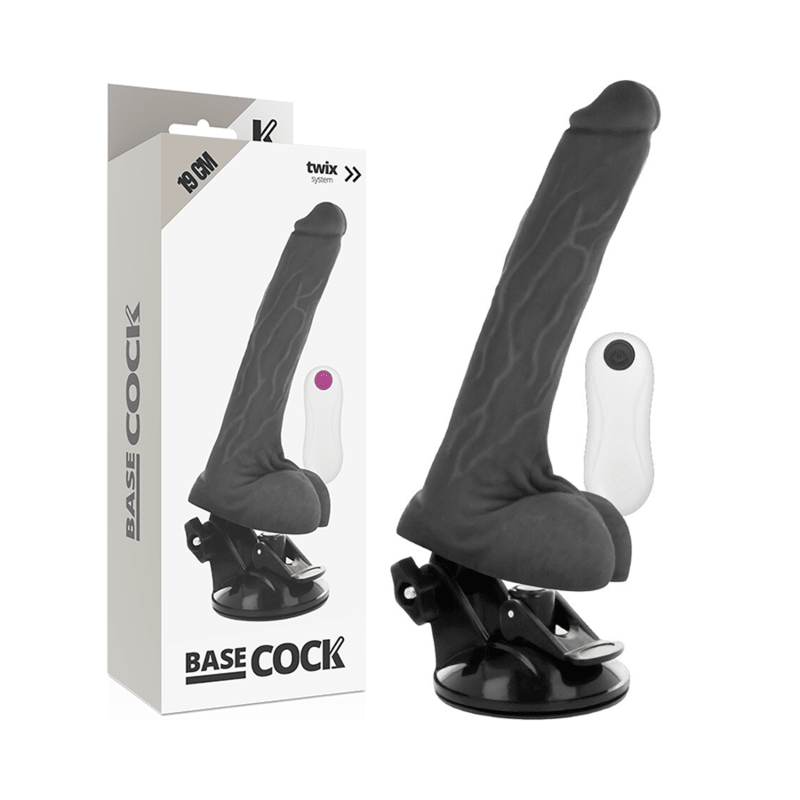 BASECOCK - REALISTIC VIBRATOR REMOTE CONTROL FLESH 19 CM - O - 4 CM - Kink&Play