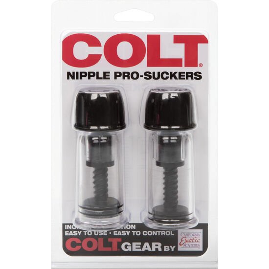CALEXOTICS - COLT SUCTION CUPS WITH STIMULATING WAVES FOR THE NIPPLE, BLACK - Kink&Play