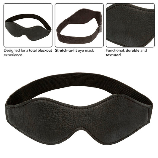 CALEXOTICS - NOCTURNAL EYE MASK PVC LEATHER BLACK - Kink&Play