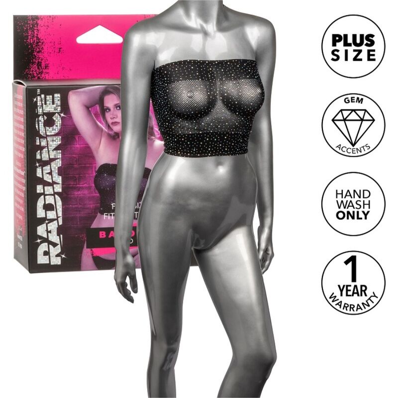 CALEXOTICS - RADIANCE BANDEAU TOP RHINE PLUS SIZE - Kink&Play