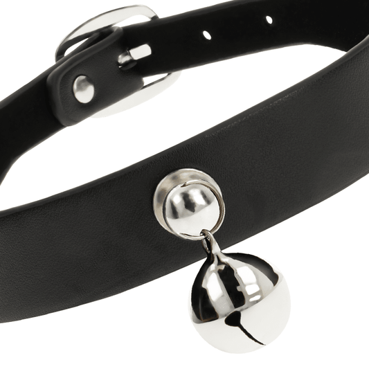 COQUETTE CHIC DESIRE - VEGAN LEATHER NECKLACE WOMAN RATTLE ACCESSORY - Kink&Play