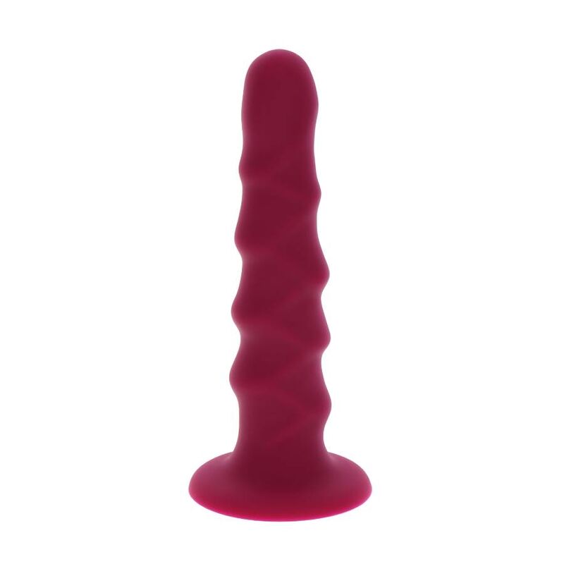 GET REAL - RIBBED DONG 12 CM RED - Kink&Play