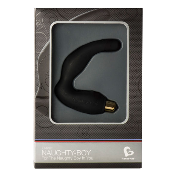 ROCKS-OFF - NAUGHTY-BOY MALE G-SPOT MASSAGER 7 V BLACK - Kink&Play