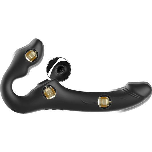 IBIZA - FJÄRRSTYRD AXELBANDSLÖS VIBRATOR 3 MOTORER 1000 KOMBINATIONER.