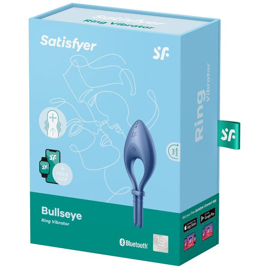 SATISFYER - BULLSEYE RINGVIBRATOR APP BLÅ
