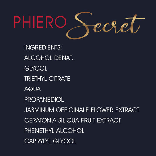 500 KOSMETIKA - PHIERO SECRET NATURLIGA LUKTFRI KOMBINATIONER AV KVINNLIGA KÖNHORMONER 15 ML