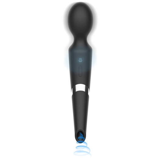 BLACK&SILVER - BECK WAND AND SUCTION CUP 2 IN 1 SILICONE
