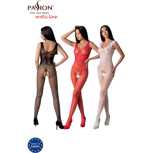 PASSION - BS098 SVART BODYSTOCKING EN STORLEK