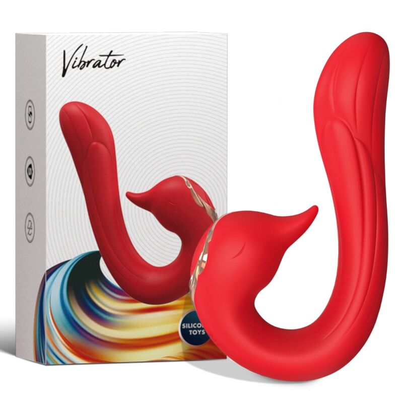 ARMONY - DELFIN VIBRATOR FÖR FLERA POSITIONER & VÄRMEEFFEKT RÖD