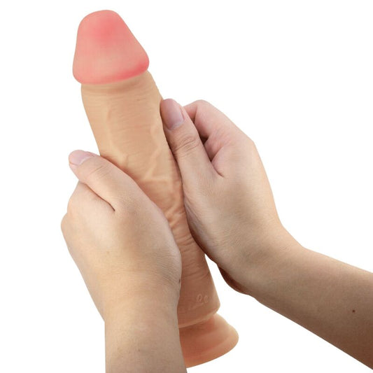 PRETTY LOVE - GLIDANDE HUDSERIE REALISTISK DILDO MED GLIDANDE HUD SUGKOPPSKÖTT 23,4 CM