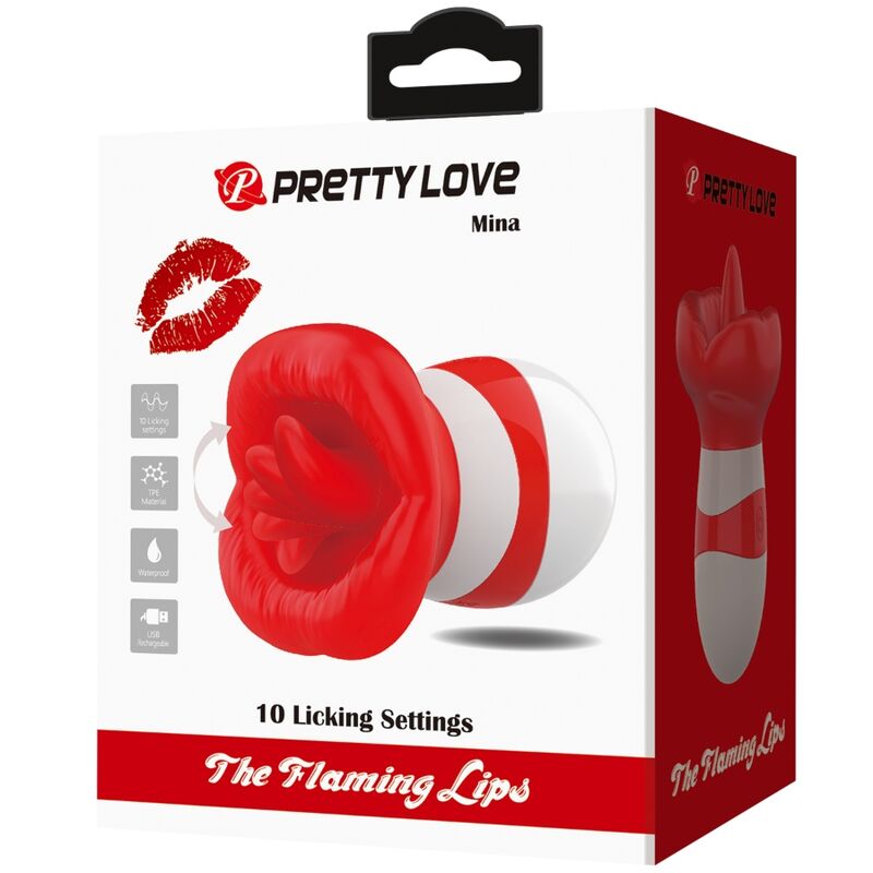 PRETTY LOVE - MINA TONGUE STIMULATOR LJUSRÖD