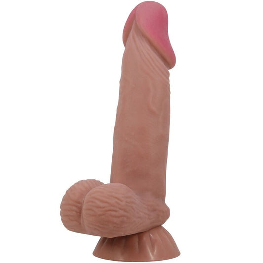 PRETTY LOVE - REALISTISK DILDO MED SKJUVANDE HUD OCH SUGKOPP 19,4 CM