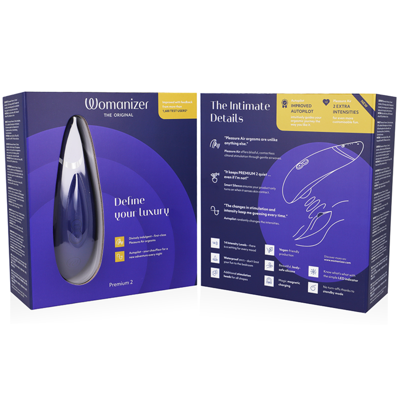 WOMANIZER - PREMIUM 2 KLITORISSTIMULATOR BLÅBÄR