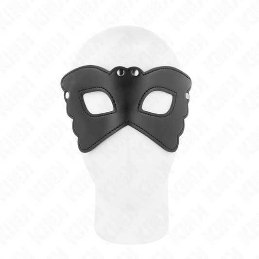 KINK - FJÄRILSFORMAD MASK I LÄDERMÖRKE 20 x 9 CM
