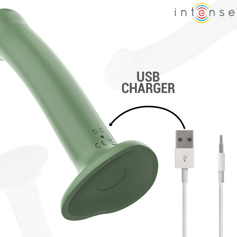 INTENS - BECCA VIBRATOR MED SUGKOPP 10 VIBRATIONER GRÖN FJÄRRKONTROLL