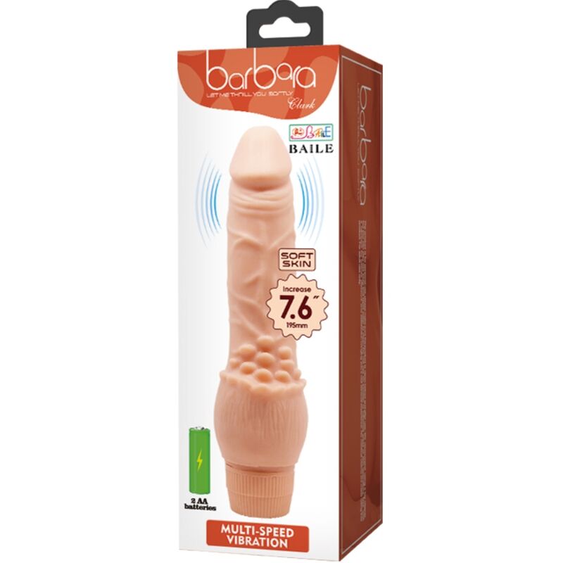 BAILE - BARBARA REALISTISK VIBRATOR 19,5 CM HUDUTFÖRAND