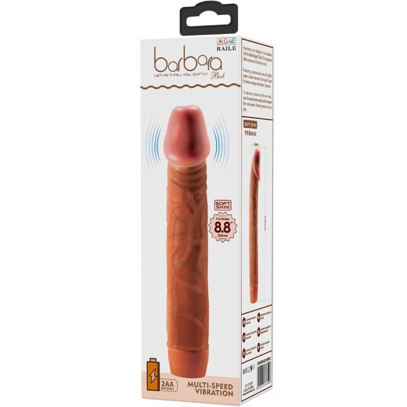 BAILE – BOB REALISTISK VIBRATOR 22,5 CM MULATTO