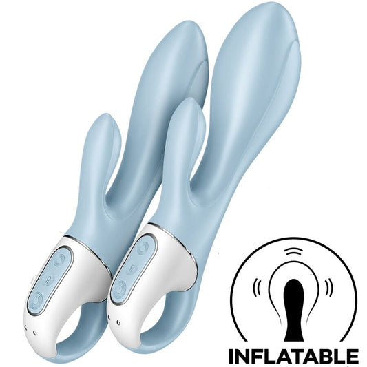 SATISFYER - AIR PUMP BUNNY 1 UPBLÅSBAR KANINVIBRATOR BLÅ