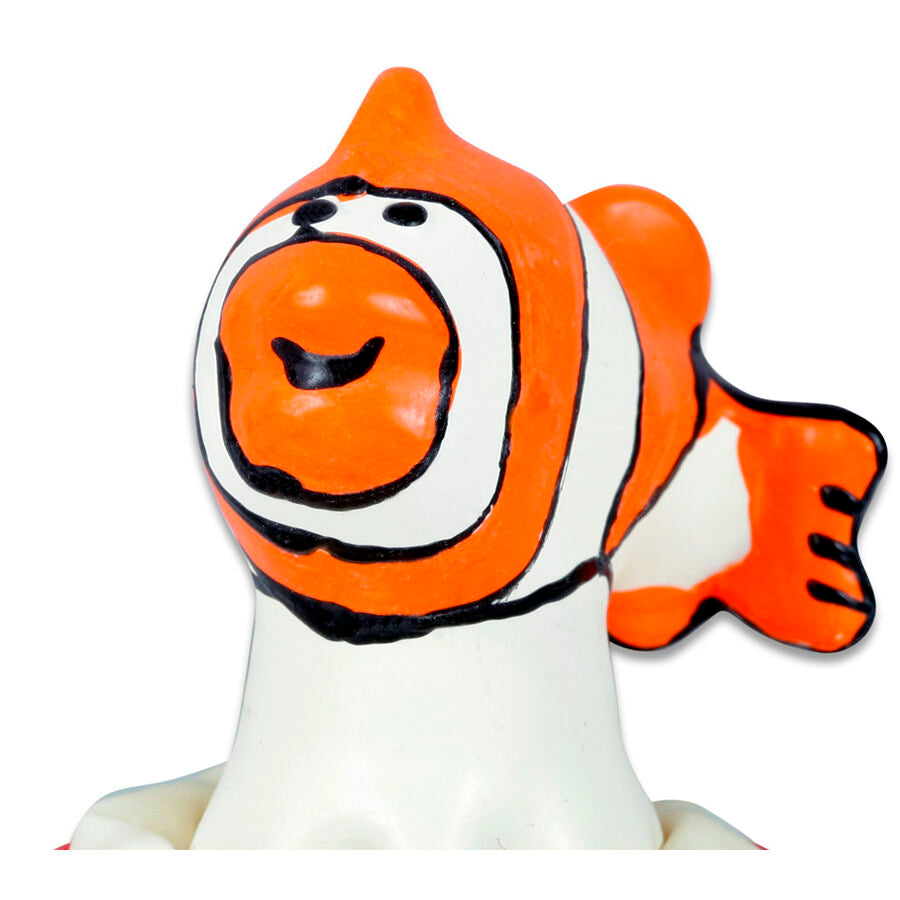 CONDOMERIE - HANDMÅLADE NYHETSKONDOMER FISK ORANGE
