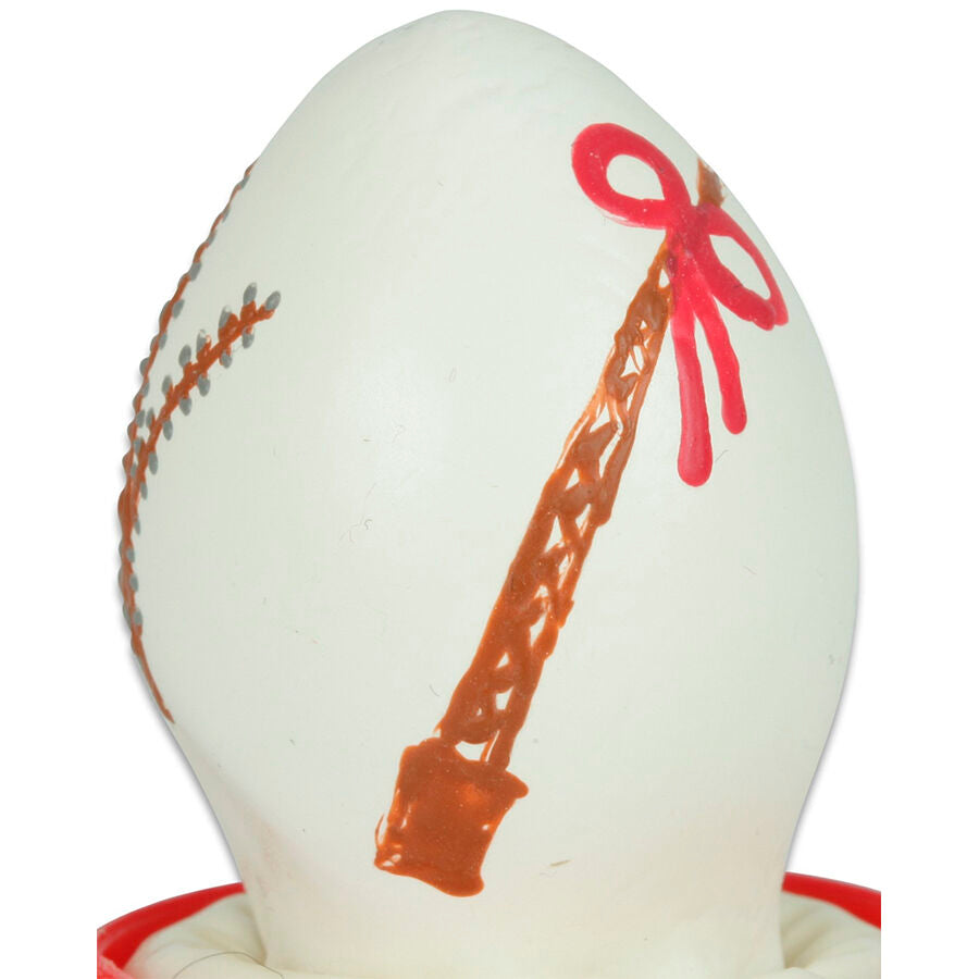 CONDOMERIE - HANDPAINTED NOVELTY CONDOMS EASTER EGG WHITE