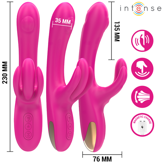 INTENSE - BRITNEY MULTIFUNCTIONELL KANINVIBRATOR 23 CM ROSA