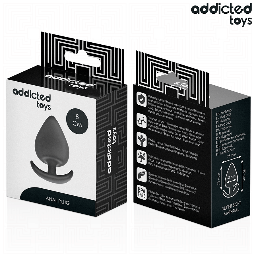 ADDICTED TOYS - ANALPLUGG SILIKON STORLEK L 8 CM