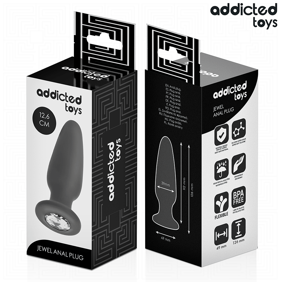 ADDICTED TOYS - ANALPLUGG MED JUVEL SILIKON STORLEK L 12,6 CM