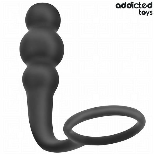 ADDICTED TOYS - ANAL PLUG WITH RING SILICONE MODEL 1