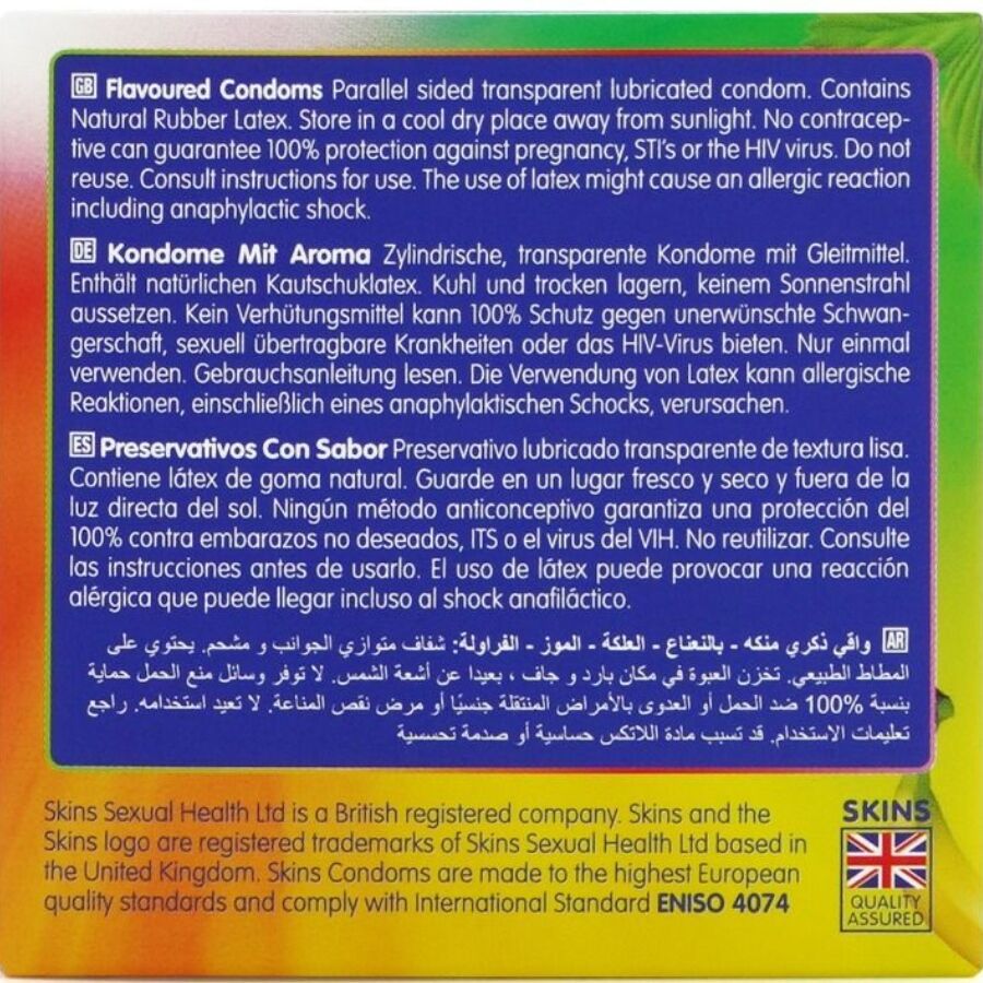 SKINS - MULTI FLAVORS PREMIUM KONDOMFÖRPACKNING 4