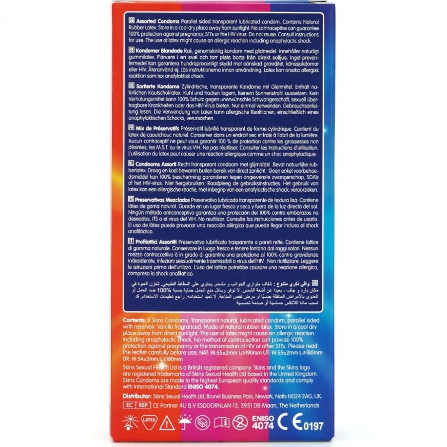 SKINS - BLANDADE PREMIUMKONDOMER FÖRPACKNING 8