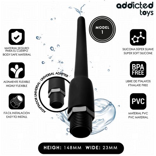 ADDICTED TOYS - ANAL CLEANER WITH UNIVERSAL ADAPTER MODEL 1