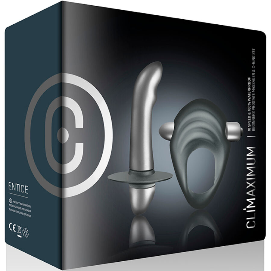 CLIMAXIMUM - ENTICE KIT KUKRING + PROSTATAVIBRATOR FÖR NYBÖRJARE