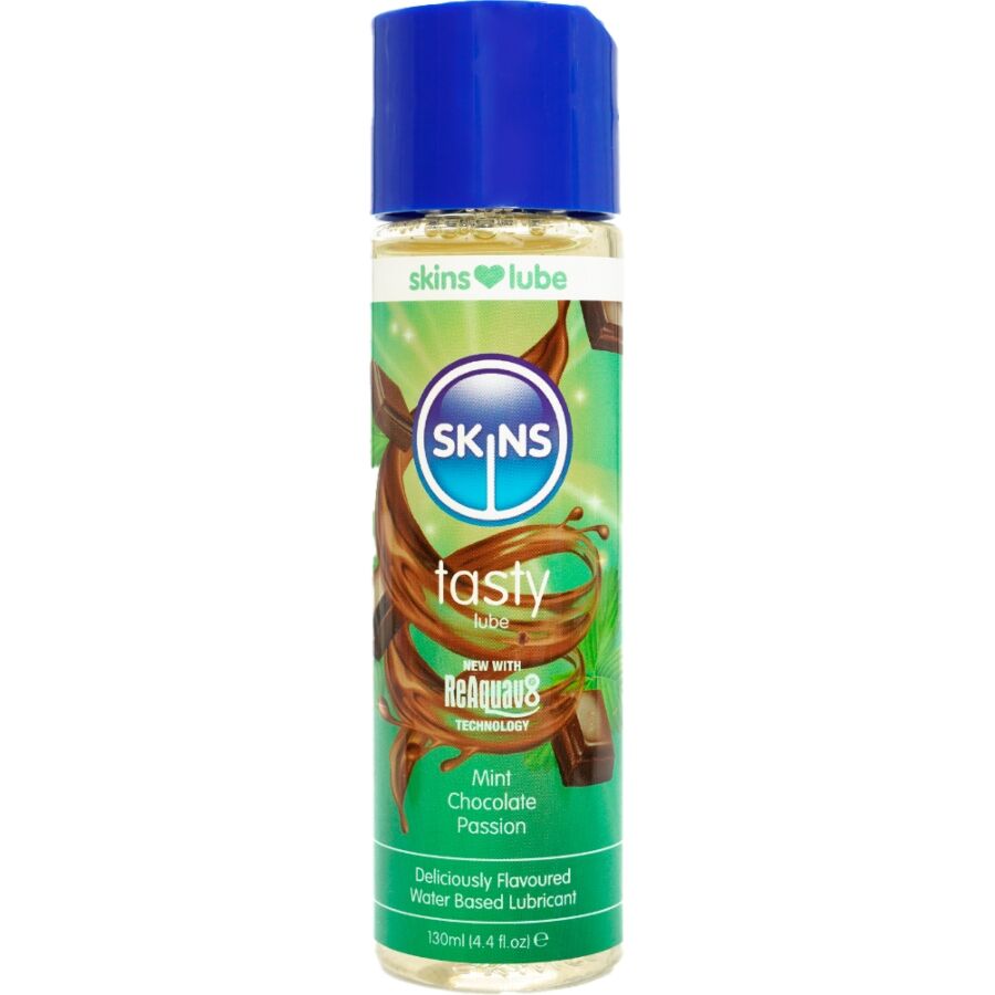 SKINS - VÄLSMORJANDE VATTENBASERAT GLIDMEDEL MINT & CHOKLAD 130 ML