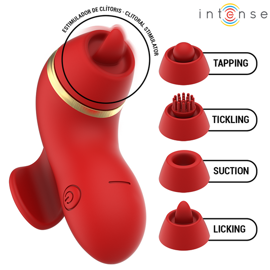 INTENSIV - PATTSTIMULATOR MED 4 HUVUDEN, SUG, KNACKNING, KITTLING OCH SLICKNING