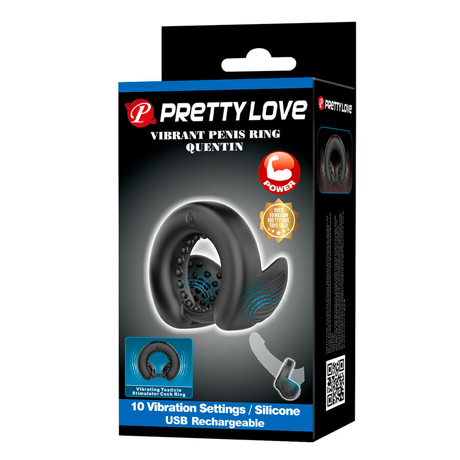 PRETTY LOVE - KUKRING FRÅN QUENTIN MED TESTIKELSTIMULATOR