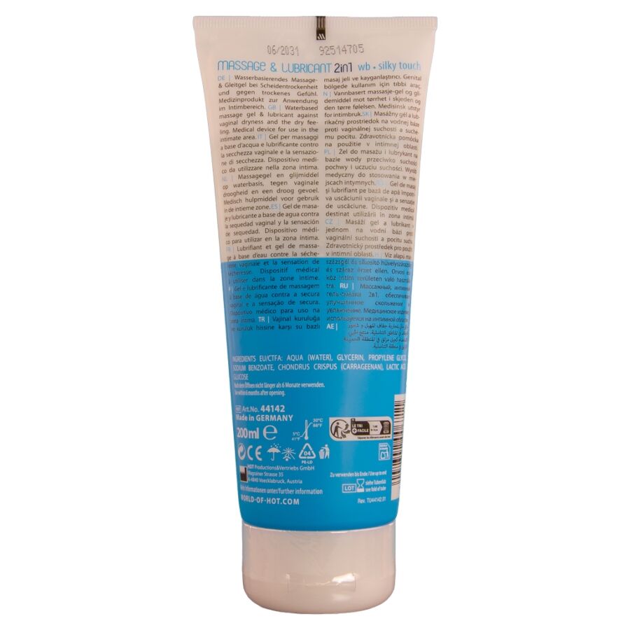 HOT - MASSAGE- & GLIDMEDEL 2IN1 SILKY TOUCH 200 ML