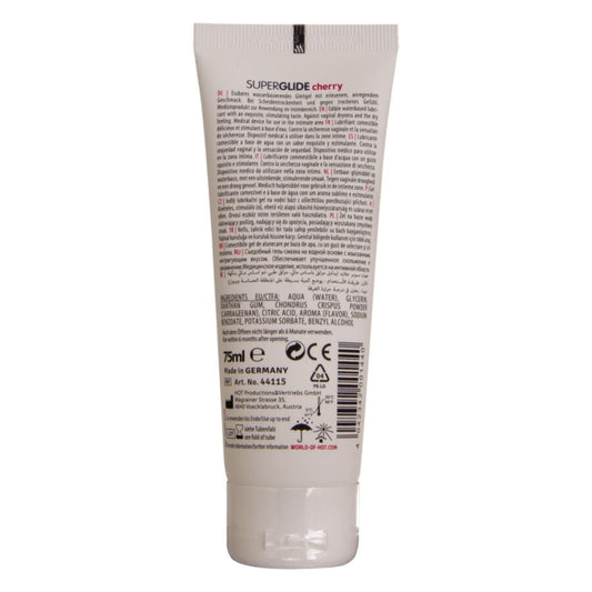 HOT - SUPERGLIDE EDIBLE LUBRICANT WATERBASED CHERRY 75 ML