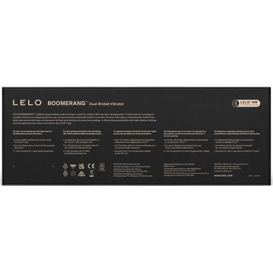 LELO - BOOMERANG DUBBELSIIG VIBRATOR CERISE