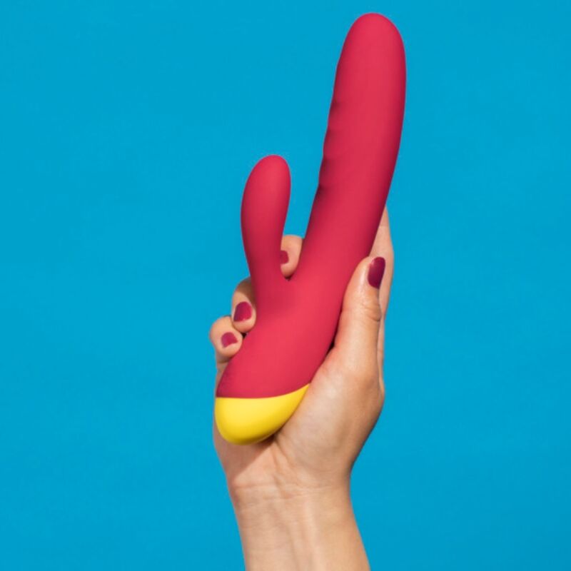 ROMP - JAZZ UPPLADDNINGSBAR KANINVIBRATOR RÖD