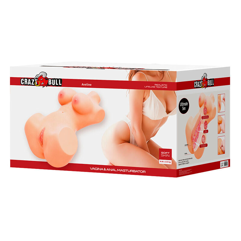 CRAZY BULL - ANNIE XXL VAGINAL OCH ANAL MASTURBATOR MED BRÖST FLESH