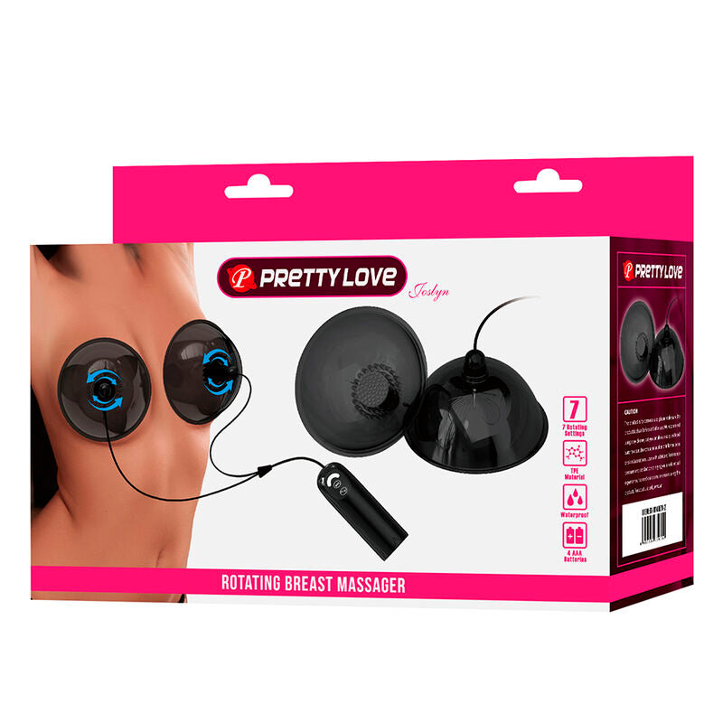 PRETTY LOVE – ROTERANDE NIPPELSTIMULATOR SVART
