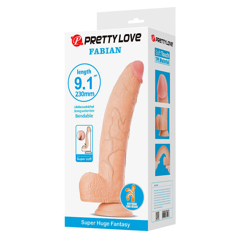 PRETTY LOVE - FABIAN FLEXIBEL DILDO MED SUGPROPP FLESH