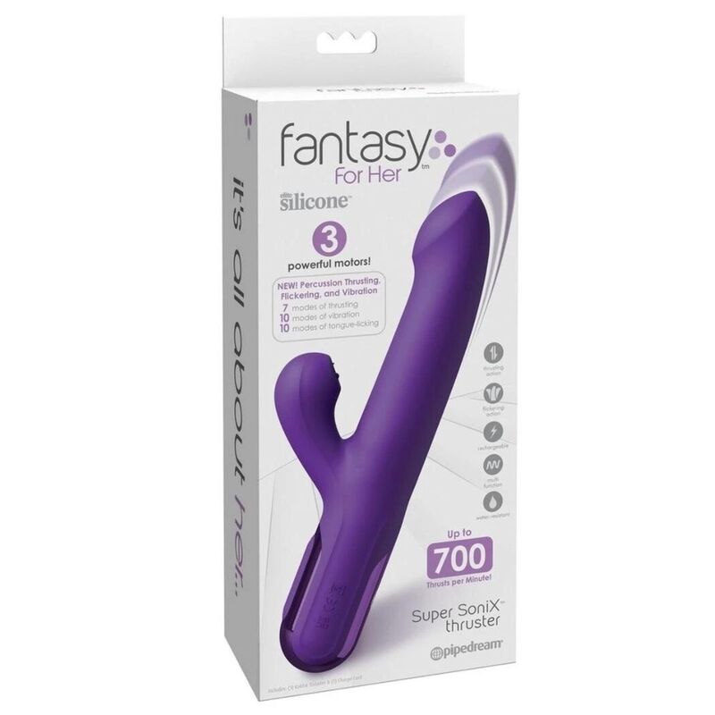 FANTASY FOR HER - SUPER SONIX THRUSTER KANINVIBRATOR LILA