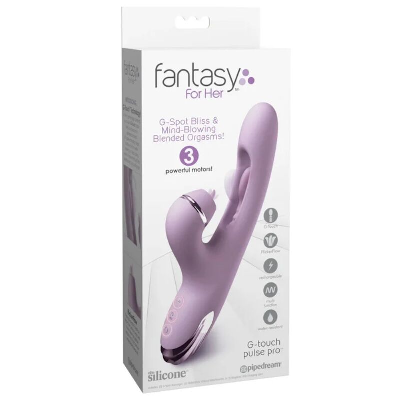 FANTASY FOR HER – G-TOUCH PULSE PRO LILA KANINVIBRATOR FÖR G-PUNKT OCH KLITORIS