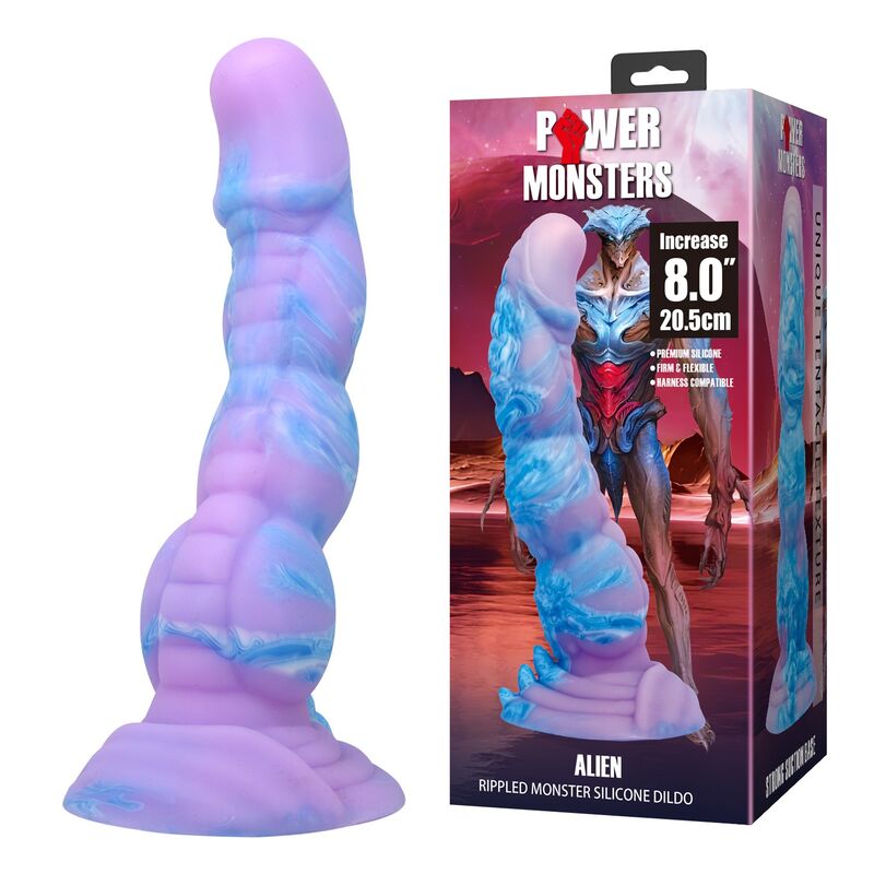 POWER MONSTERS – ALIEN FANTASY SILIKONDILDO 20,5 CM Ø 4,8 CM