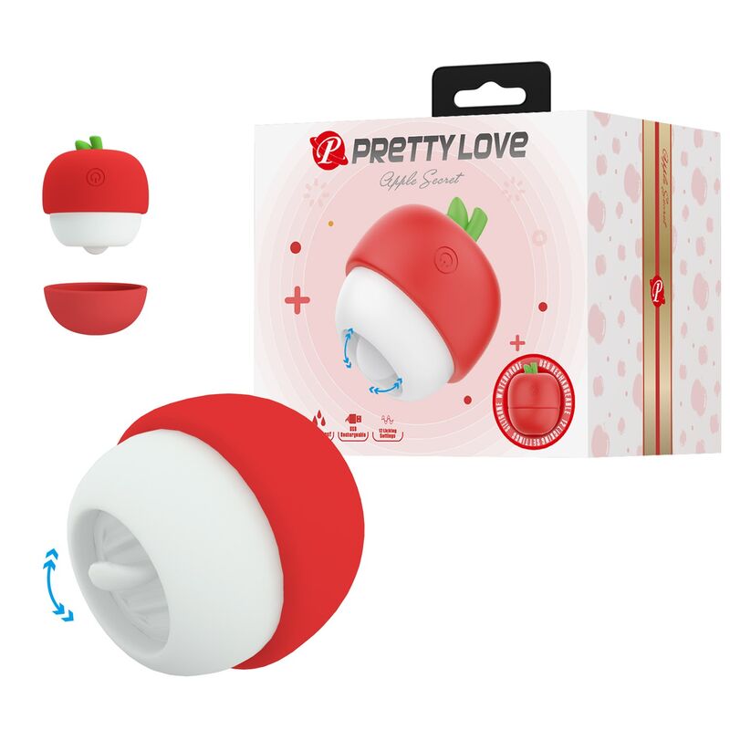 PRETTY LOVE - UPPLADDNINGSBAR KLITORISSTIMULATOR MED TUNG-EFFEKT RÖD