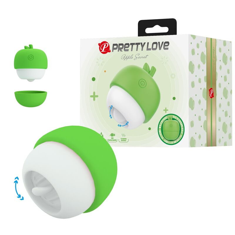 PRETTY LOVE - UPPLADDNINGBAR KLITORISSTIMULATOR MED TUNG-EFFEKT GRÖN