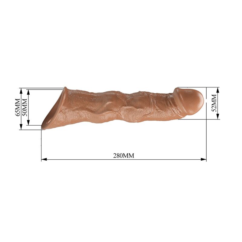PRETTY LOVE – JUSTERBAR PENISFÖRLÄNGARE 28 CM Ø 4,5 CM BRUN